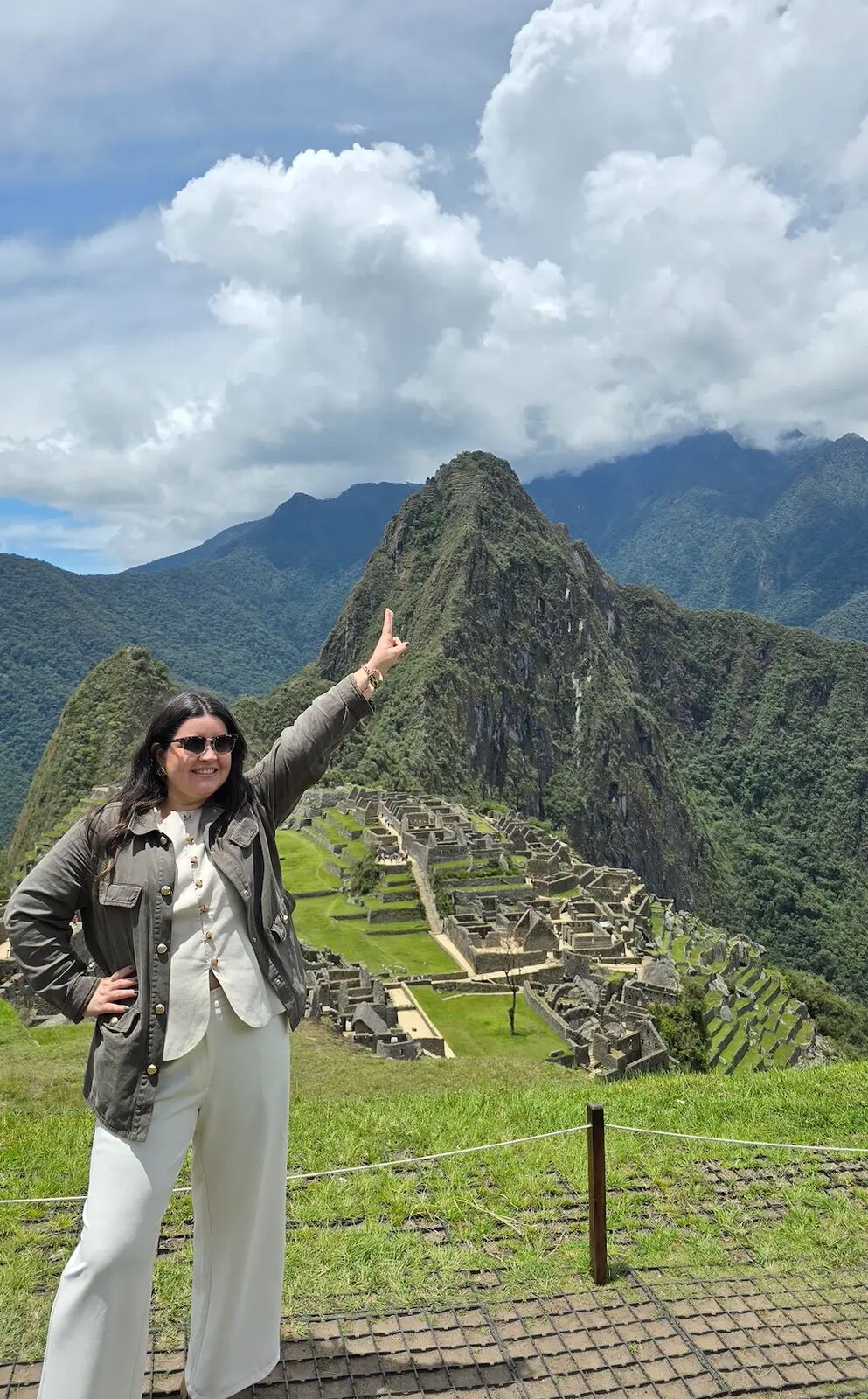 Aline Matos em Machu Picchu, no Peru